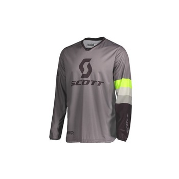 Tricou Scott 350 Track Jersey, Gri/galben, Barbati, Marime L Tricou Scott 350 Track Jersey, Gri/galben, Barbati, Marime L