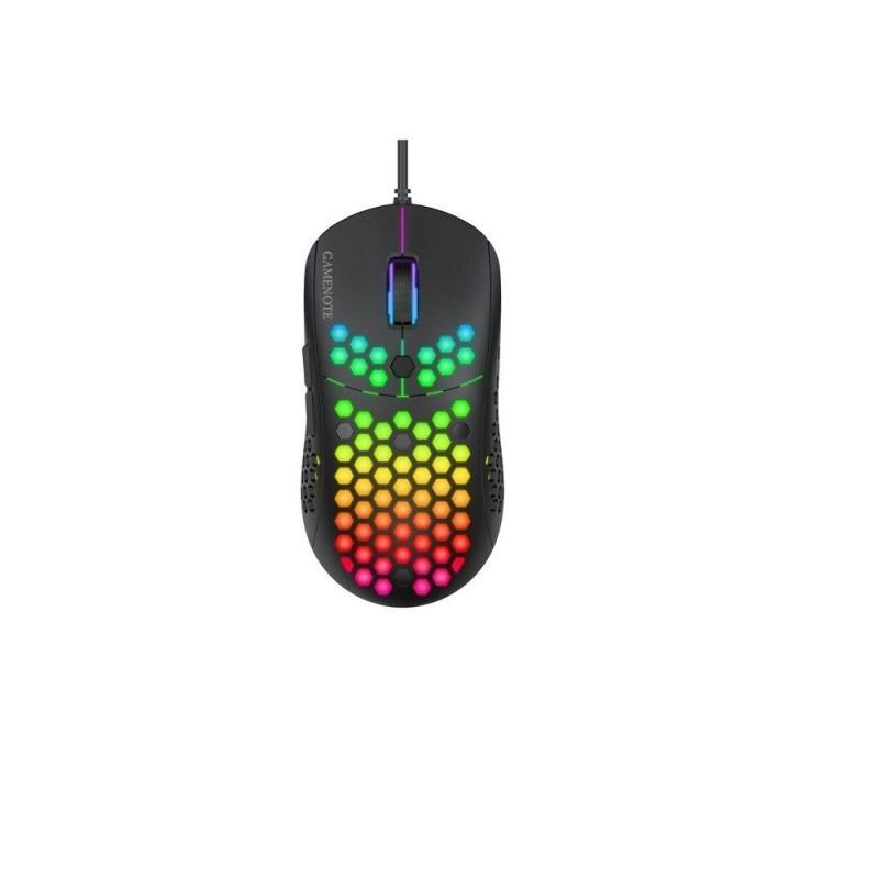 Mouse gaming Havit Gamenote MS878 cu fir, RGB, 10000 DPI, 7 Butoane, Senzor optic, Lungime cablu 1.7m, Negru