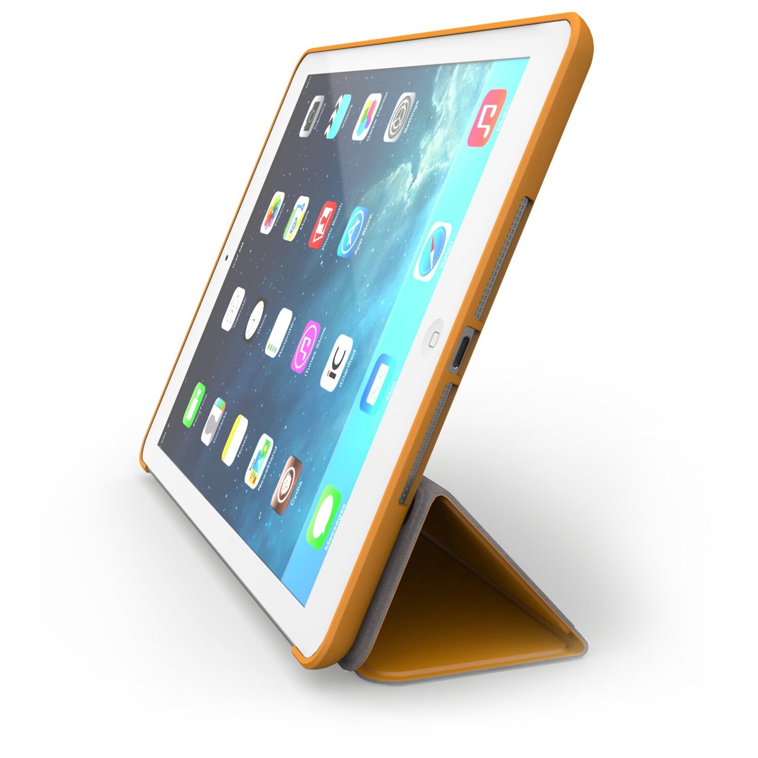 Husa protectie tableta, Khomo, Compatibila cu iPad Mini 123, Portocaliu