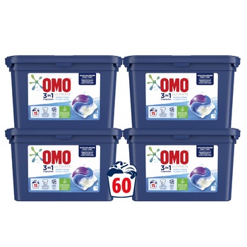 Detergent capsule Omo Ultimate Trio Caps Active Clean, 4x15 buc, 60 Spalari Detergent capsule Omo Ultimate Trio Caps Active Clean, 4x15 buc, 60 Spalari