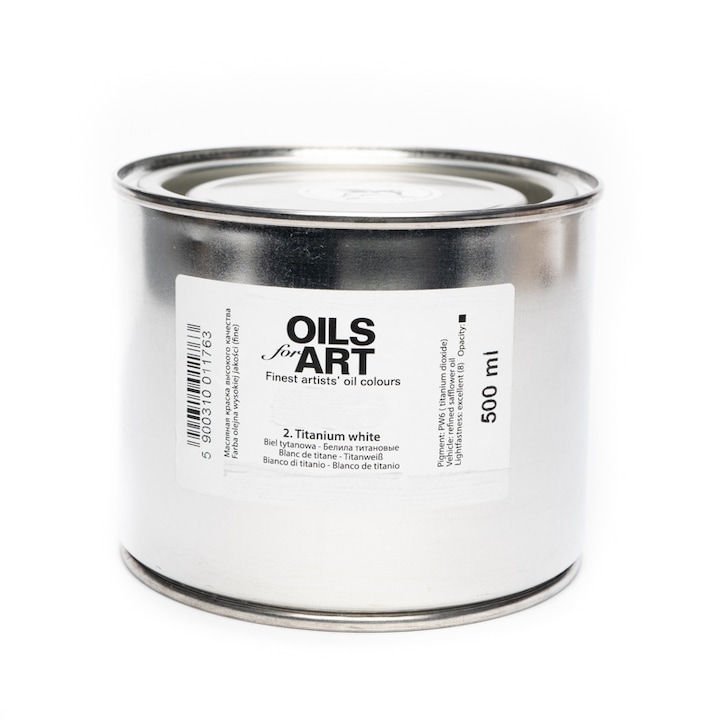 Olajszín, Renaissance OILS for ART, 02 Titanium White - 500ml