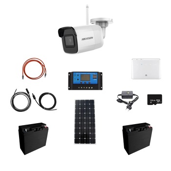 Kit 1 camera de supraveghere 4MP Wi-Fi + Kit cu panou solar 150W si router 4G Kit 1 camera de supraveghere 4MP Wi-Fi + Kit cu panou solar 150W si router 4G