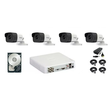 Sistem supraveghere exterior Hikvision 4 camere, 5 MP, IR 80 m, 3.6 mm + HDD + accesorii montaj Sistem supraveghere exterior Hikvision 4 camere, 5 MP, IR 80 m, 3.6 mm + HDD + accesorii montaj