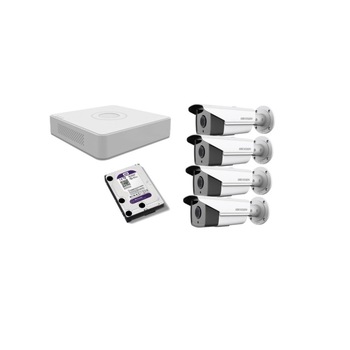 Kit supraveghere video Hikvision 2MP, cu 4 camere 2MP de exterior/interior si HDD 1 TB MK144 Kit supraveghere video Hikvision 2MP, cu 4 camere 2MP de exterior/interior si HDD 1 TB MK144