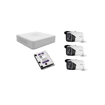 Kit supraveghere video Hikvision 2MP, cu 3 camere 2MP de exterior/interior si HDD 1 TB MK147 Kit supraveghere video Hikvision 2MP, cu 3 camere 2MP de exterior/interior si HDD 1 TB MK147