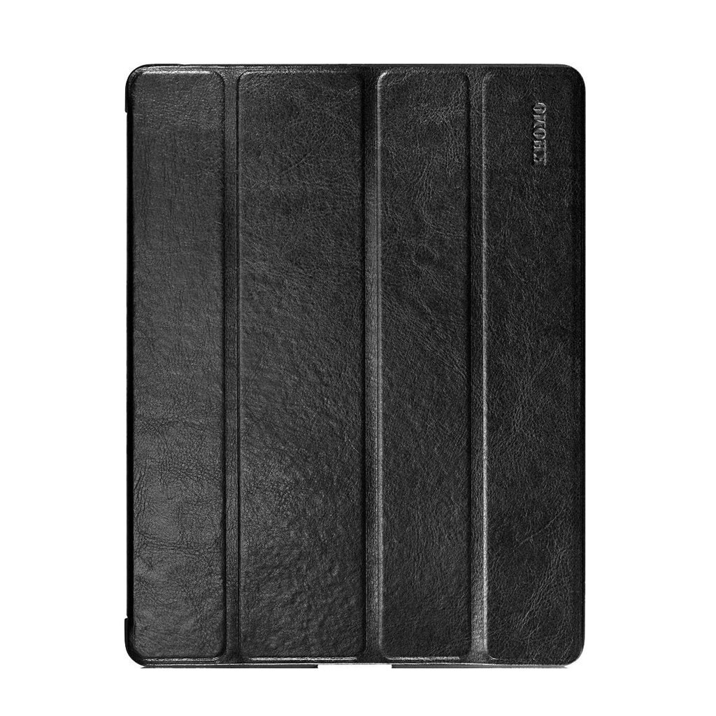 Husa de protectie Khomo, Pentru Apple iPad Air 2, Piele, Negru