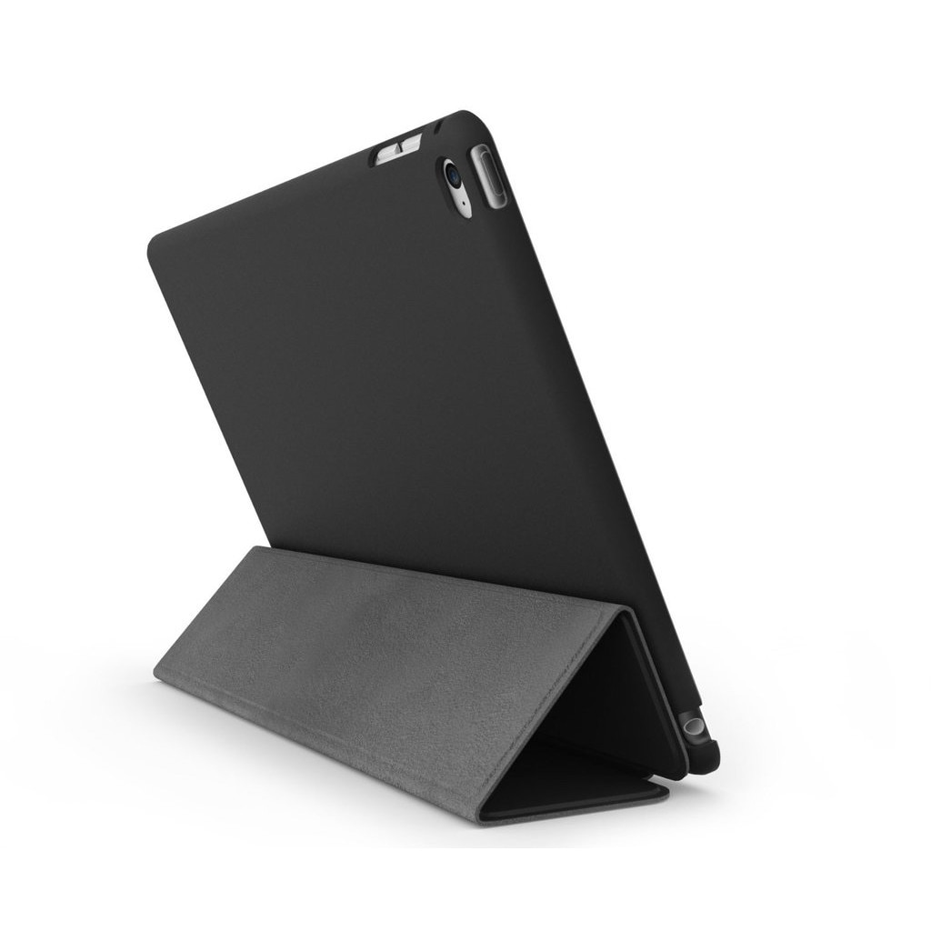 Husa de protectie Khomo, Pentru Apple iPad Air 2, Piele, Negru