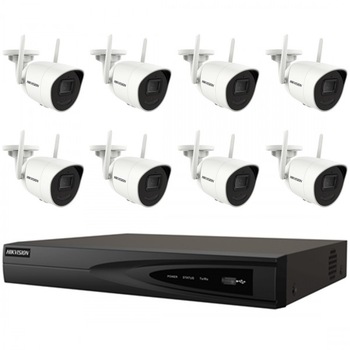 Kit 8 camere supraveghere Wireless 4MP, IR 30m, lentila 2.8mm HikVision + NVR 8 canale Ultra HD 4K HikVision Kit 8 camere supraveghere Wireless 4MP, IR 30m, lentila 2.8mm HikVision + NVR 8 canale Ultra HD 4K HikVision