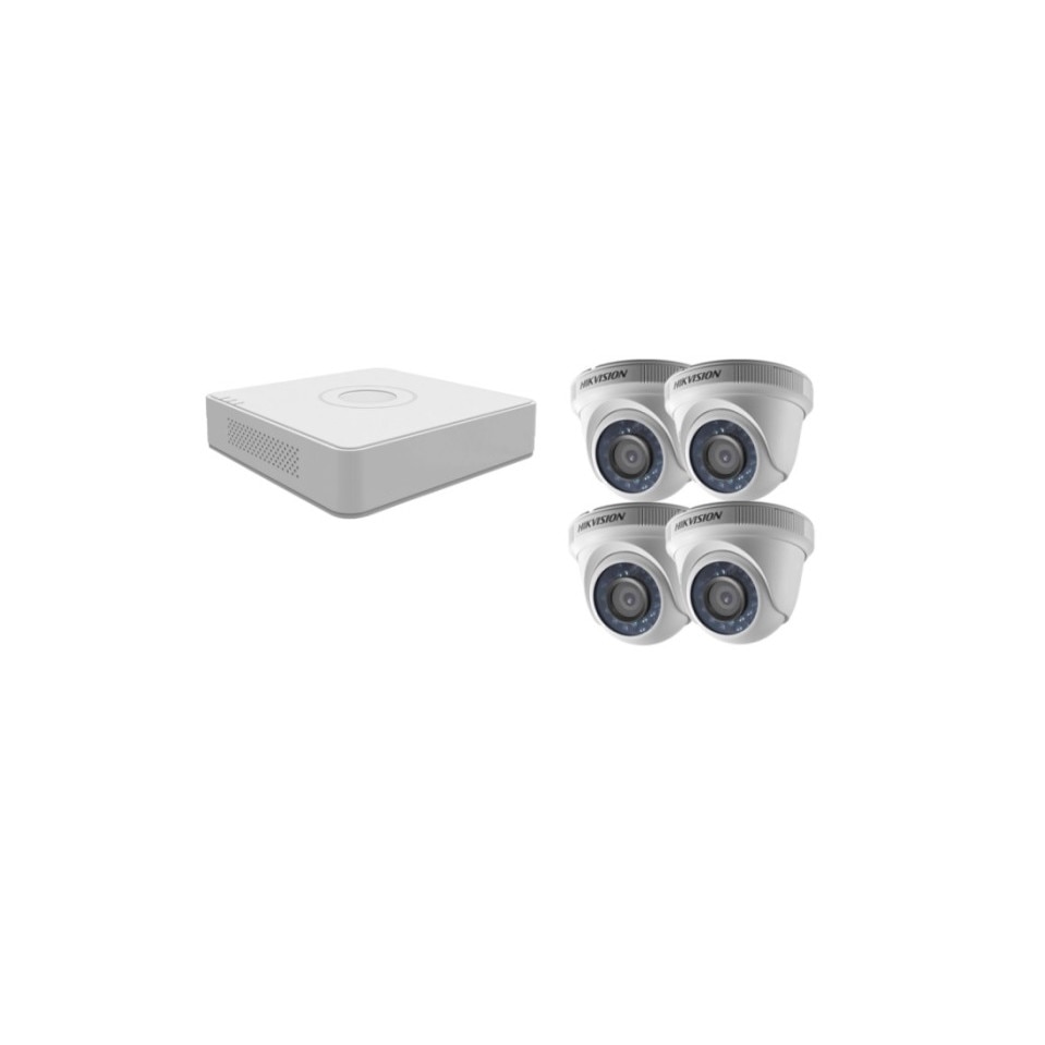 Kit supraveghere video Hikvision 2MP, cu 4 camere 2MP de interior MK108