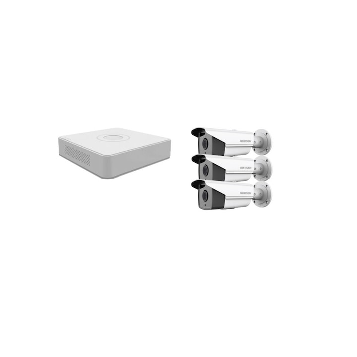 Kit supraveghere video Hikvision 5MP, cu 2 camere 5MP de interior MK372