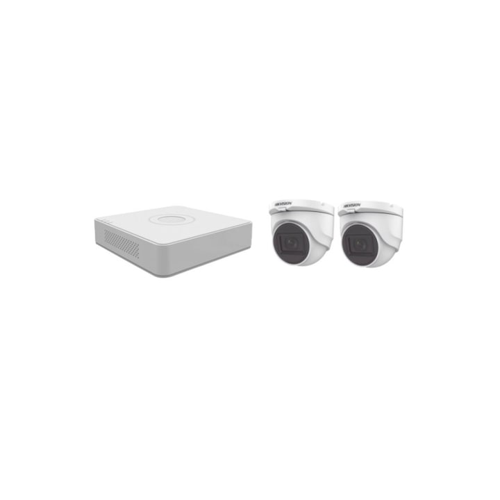 Kit supraveghere video Hikvision 2MP, cu 1 camera 2MP de interior MK217