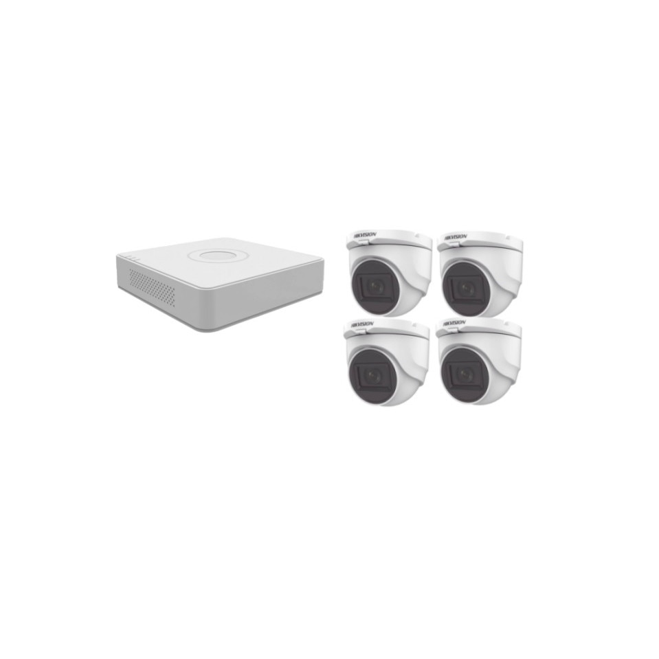 Kit supraveghere video Hikvision 2MP, cu 4 camere 2MP de interior MK124