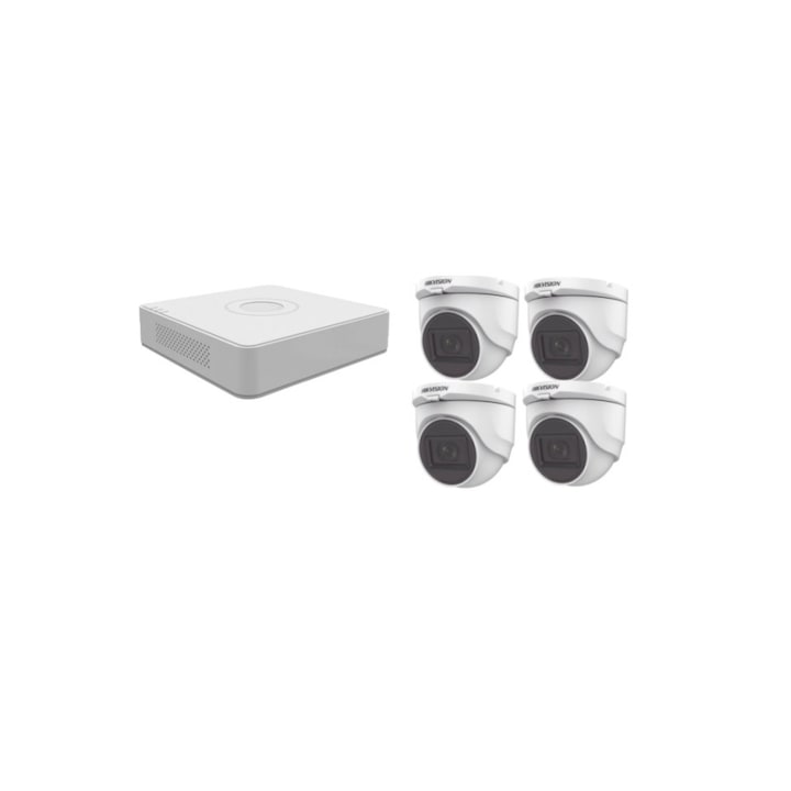 Kit supraveghere video Hikvision 2MP, cu 3 camere 2MP de interior MK123