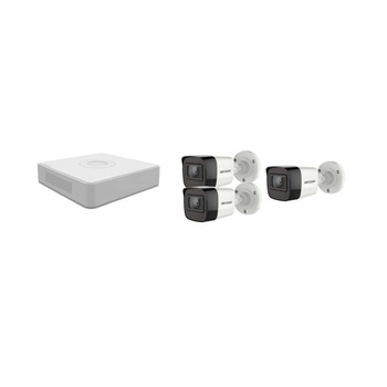 Kit supraveghere video Hikvision 2MP, cu 3 camere 2MP de exterior/interior MK119 Kit supraveghere video Hikvision 2MP, cu 3 camere 2MP de exterior/interior MK119