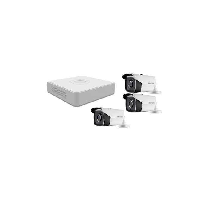 Kit supraveghere video Hikvision 2MP, cu 4 camere 2MP de interior MK204