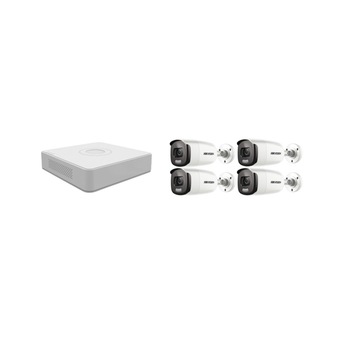 Kit supraveghere video Hikvision 2MP, cu 4 camere 2MP de exterior/interior MK128 Kit supraveghere video Hikvision 2MP, cu 4 camere 2MP de exterior/interior MK128