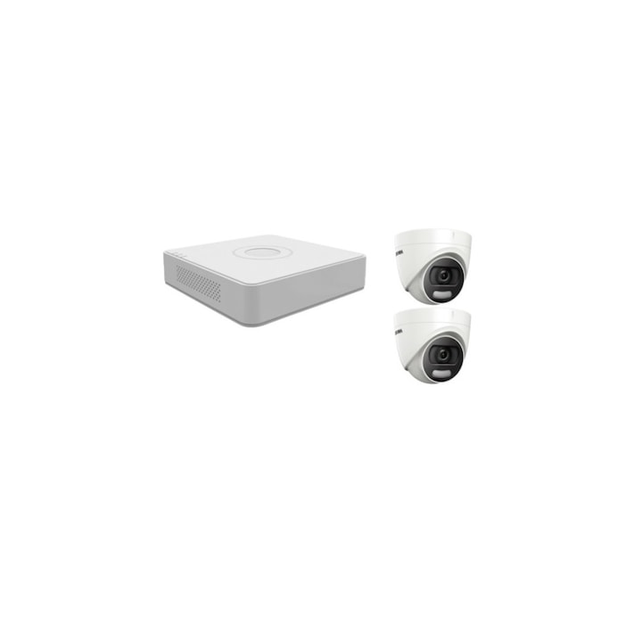 Kit supraveghere video Hikvision 5MP, cu 2 camere 5MP de interior MK388