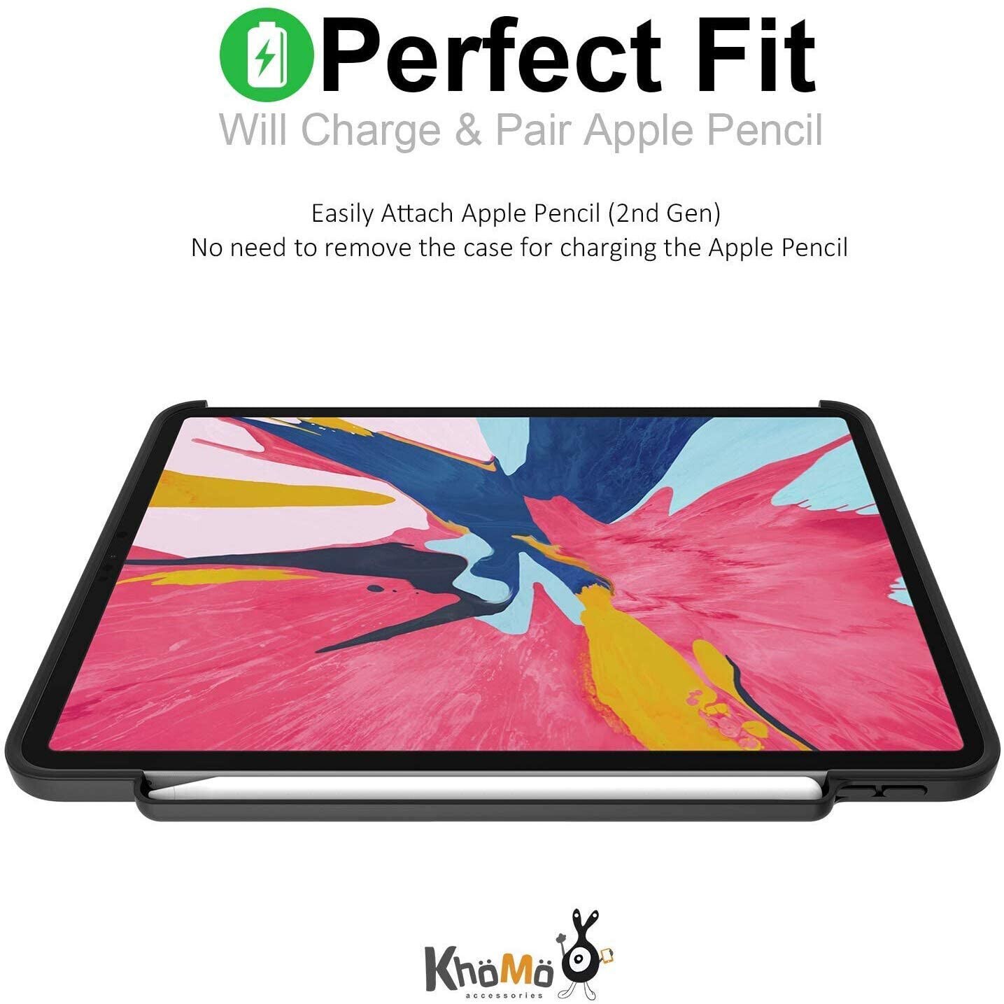 Husa pentru iPad Pro 11", Khomo, Negru
