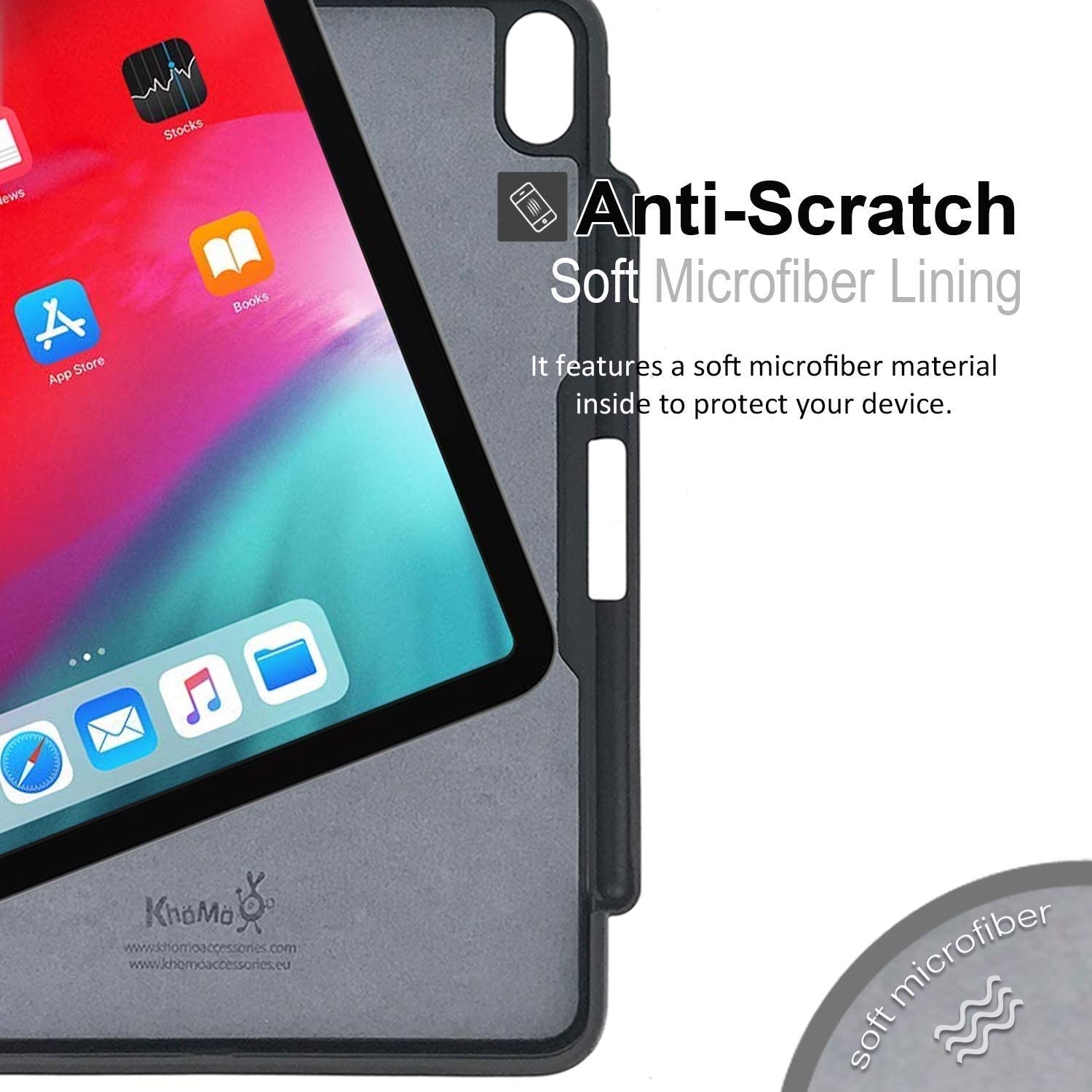 Husa pentru iPad Pro 11", Khomo, Negru