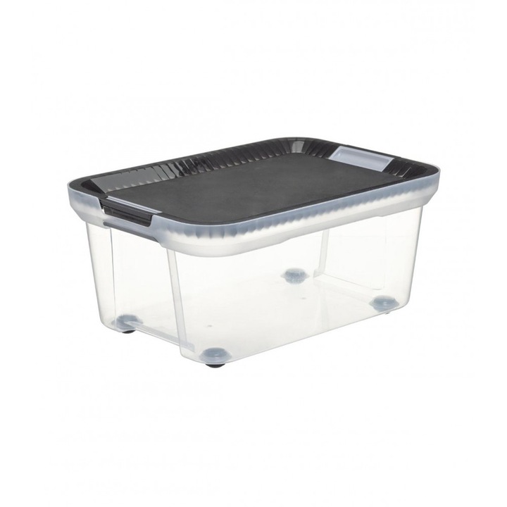 Cutie depozitare Ultimate, plastic, cu capac, 32 litri, 55x39x25.5 cm