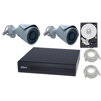 Kit 2 camere supraveghere 2MP IP cu POE + NVR 4 canale 8MP PoE Dahua + Patchcord + HDD 500GB Kit 2 camere supraveghere 2MP IP cu POE + NVR 4 canale 8MP PoE Dahua + Patchcord + HDD 500GB