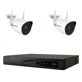 Kit 2 camere supraveghere Wireless 4MP, IR 30m, lentila 2.8mm HikVision + NVR 4 canale Ultra HD 4K HikVision Kit 2 camere supraveghere Wireless 4MP, IR 30m, lentila 2.8mm HikVision + NVR 4 canale Ultra HD 4K HikVision