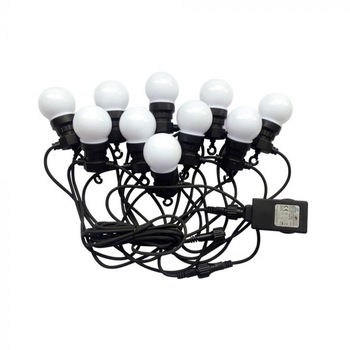 Ghirlanda LED luminoasa V-TAC 7437, 10 becuri, 0.5W/bec, 300 lm, temperatura lumina rece (6000K), IP44, 5m Ghirlanda LED luminoasa V-TAC 7437, 10 becuri, 0.5W/bec, 300 lm, temperatura lumina rece (6000K), IP44, 5m