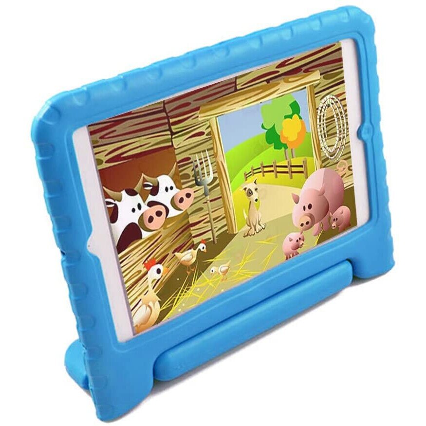 Husa de protectie Khomo, Pentru Apple iPad 2/3/4, Spuma, Albastru