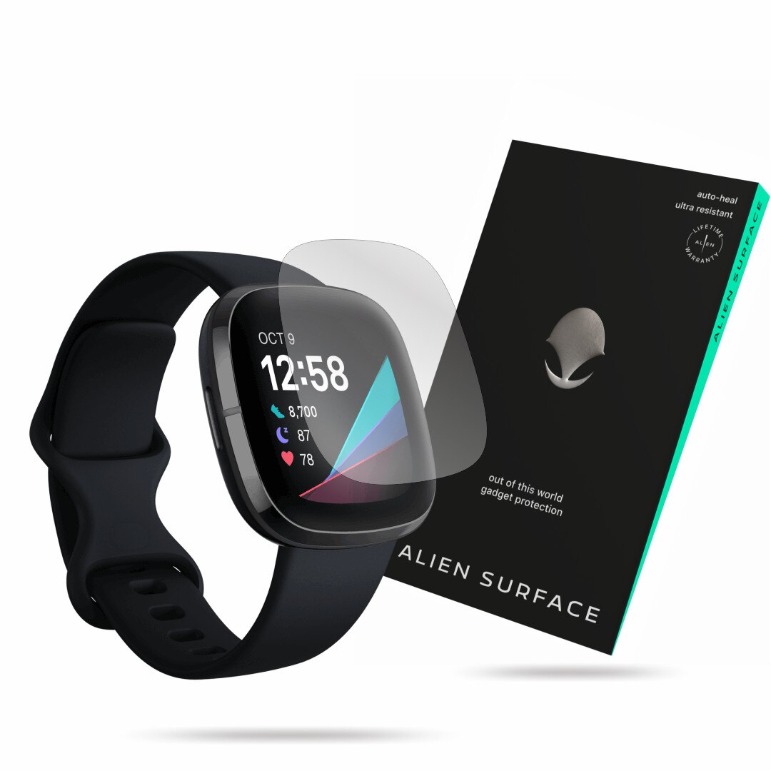 Folie Alien Surface, Fitbit Sense, set protectie ecran 1+2 Rezerve