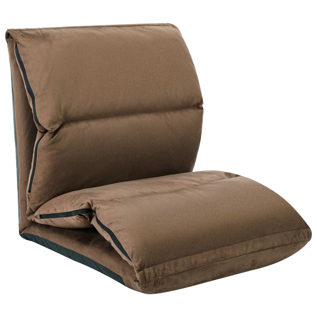 Scaun de podea, de exterior, vidaXL, Microfibra, Spuma, 216 x 56 x 9 cm, Maro Taupe