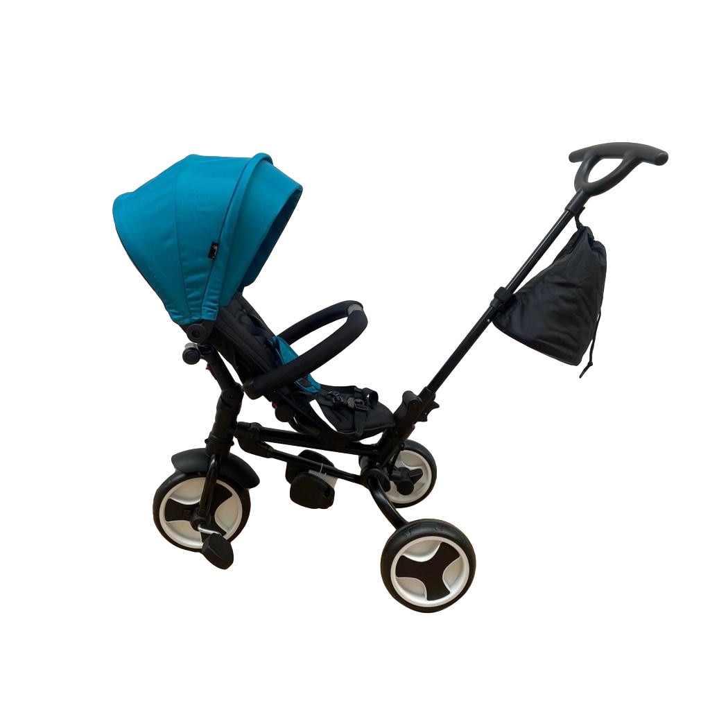 Tricicleta pliabila cu pozitie de somn, scaun reversibil si tija de directie ajustabila, Fit Trike Albastru, Unitoys