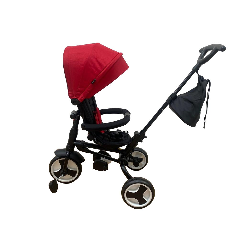 Tricicleta pliabila cu pozitie de somn, scaun reversibil si tija de directie ajustabila, Fit Trike Rosu, Unitoys