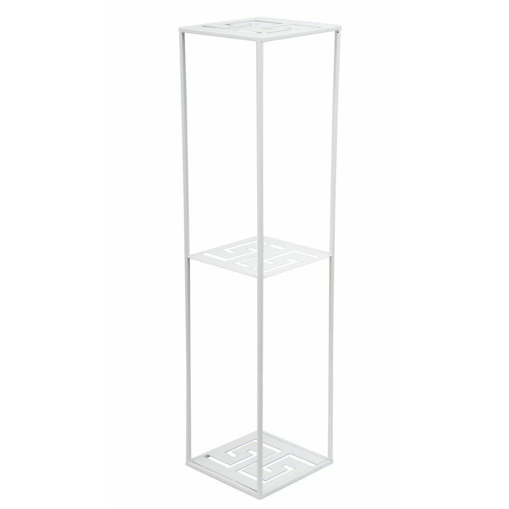 Suport pentru flori pe 3 ghivece Loft metalic alb 100cm