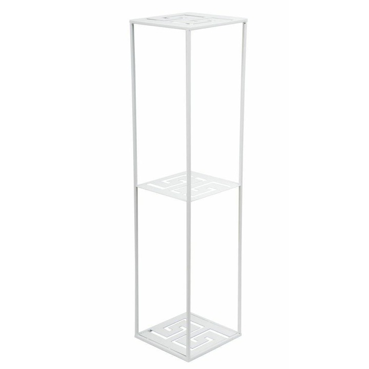 Suport pentru flori pe 3 ghivece Loft metalic alb 100cm