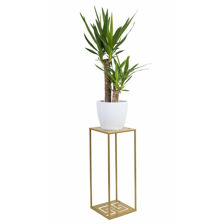 Loft Virágtartó állvány, fém, 60 cm, arany szín