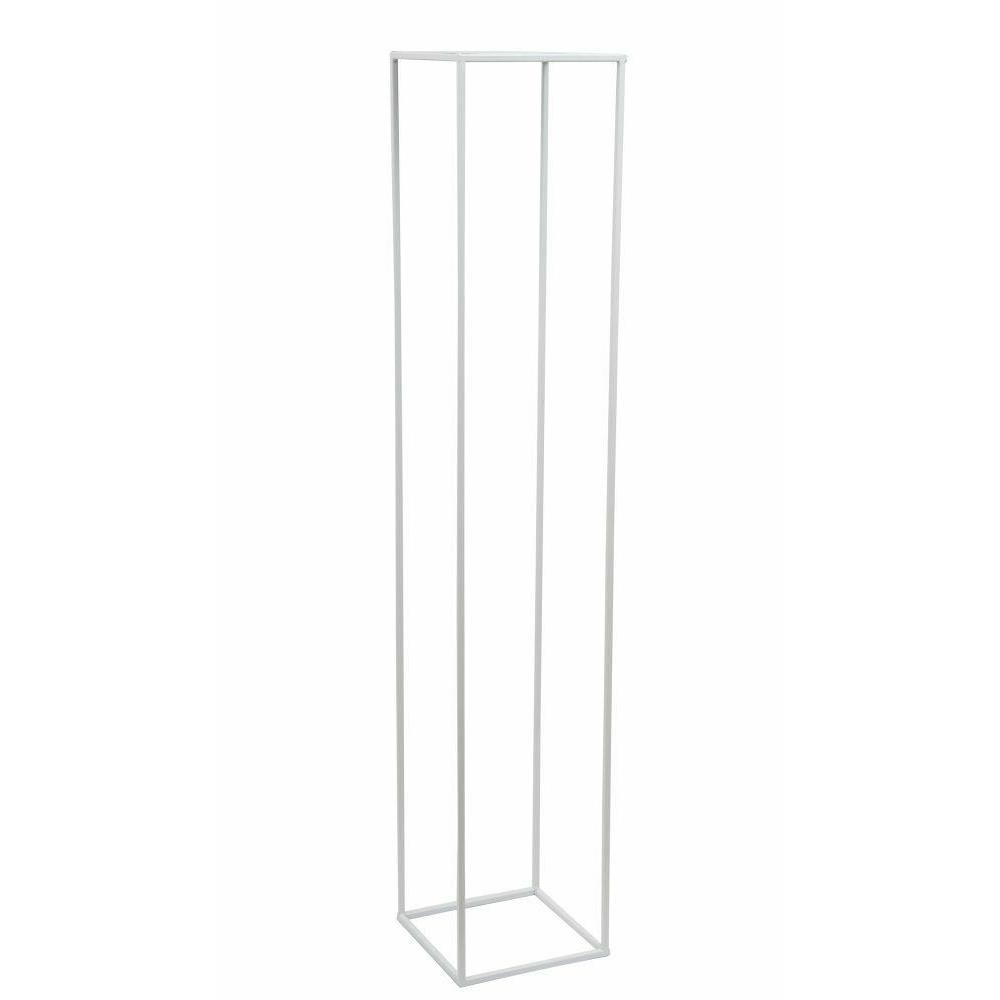 Suport pentru flori pe ghiveci Loft metalic alb 130 cm