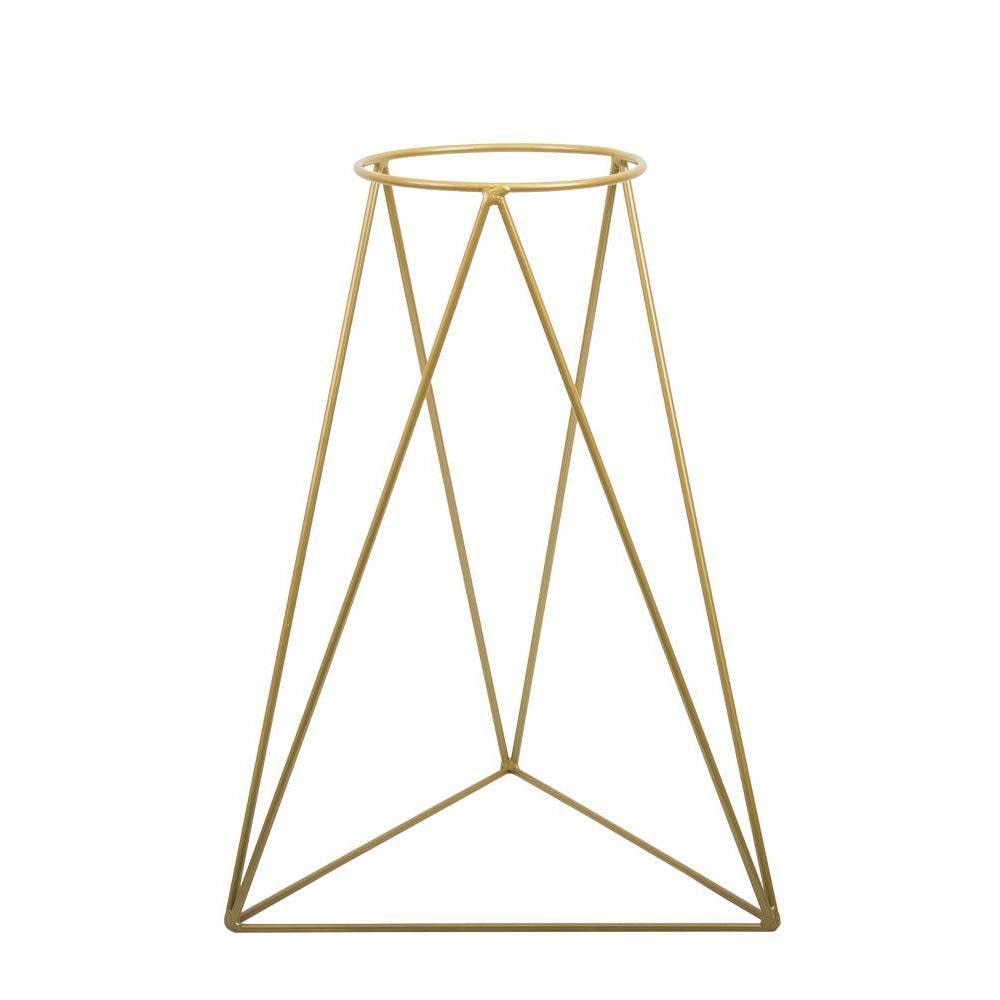 Suport pentru flori pe ghiveci Loft metalic auriu 60x45x40 cm