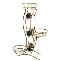 suport pentru flori pe 3 ghivece cu trandafiri loft metalic auriu 100cm imagen 27_0_
0