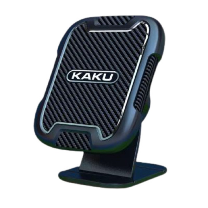 Autós tartó mágneses telefon, Kaku, 360°-os elforgatás, autó műszerfalra szerelhető, Fekete