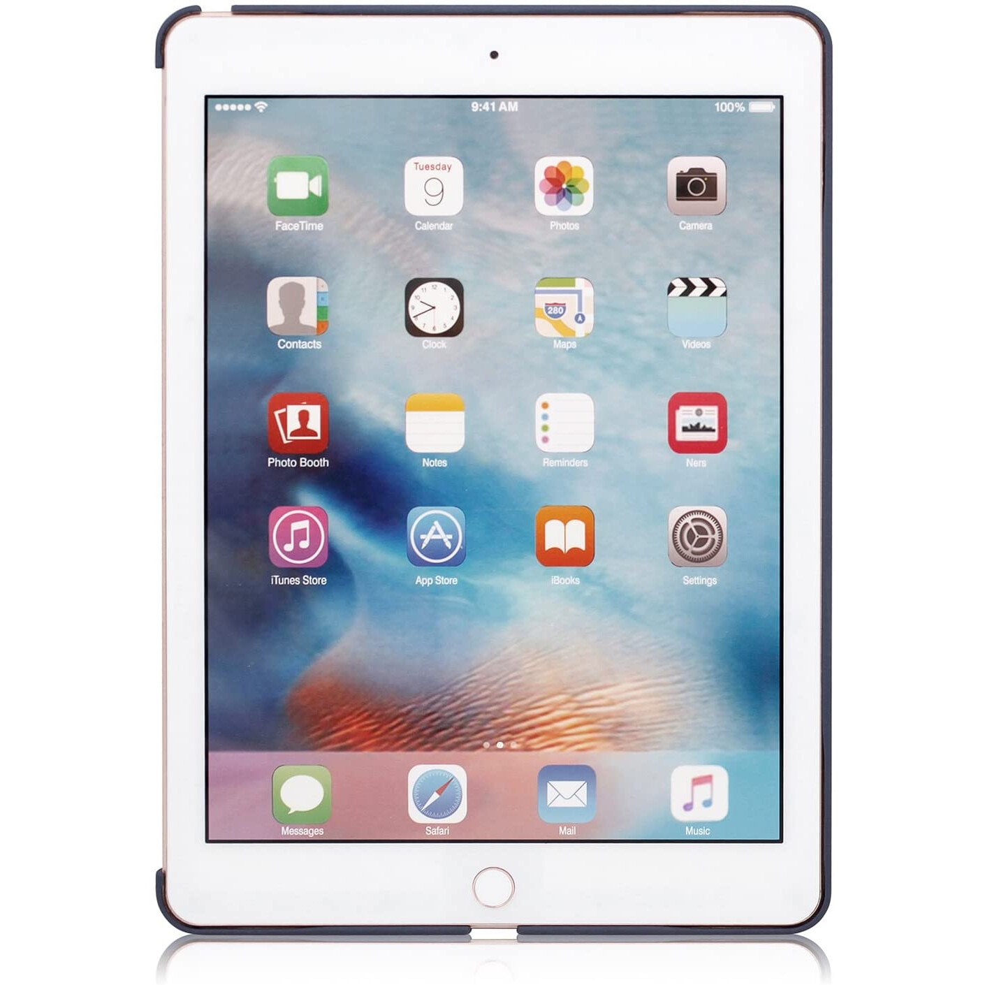 Husa de protectie iPad 9.7 2018/2017 KHOMO Companion Back, Bleumarin