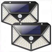 set 2 lampi de exterior cu incarcare solara cu 100 leduri  cu unghi de 120 grade si senzor de miscare telemag imagen 32_0_
0