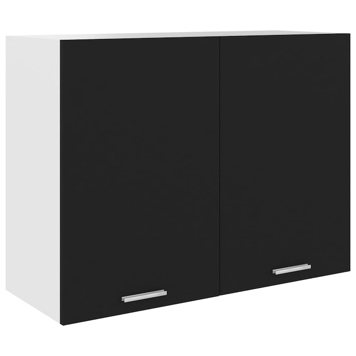 Кухненски шкаф vidaXL, ПДЧ, 80 x 31 x 60 см, Черен