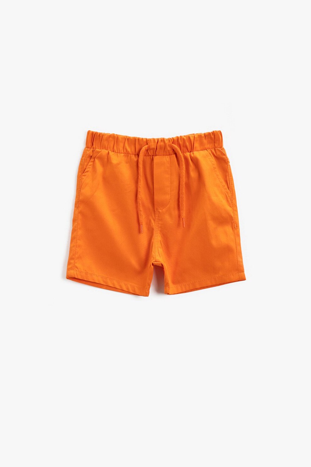 KOTON, Pantaloni scurti de bumbac cu snur de ajustare in talie, Oranj, 80-86 CM