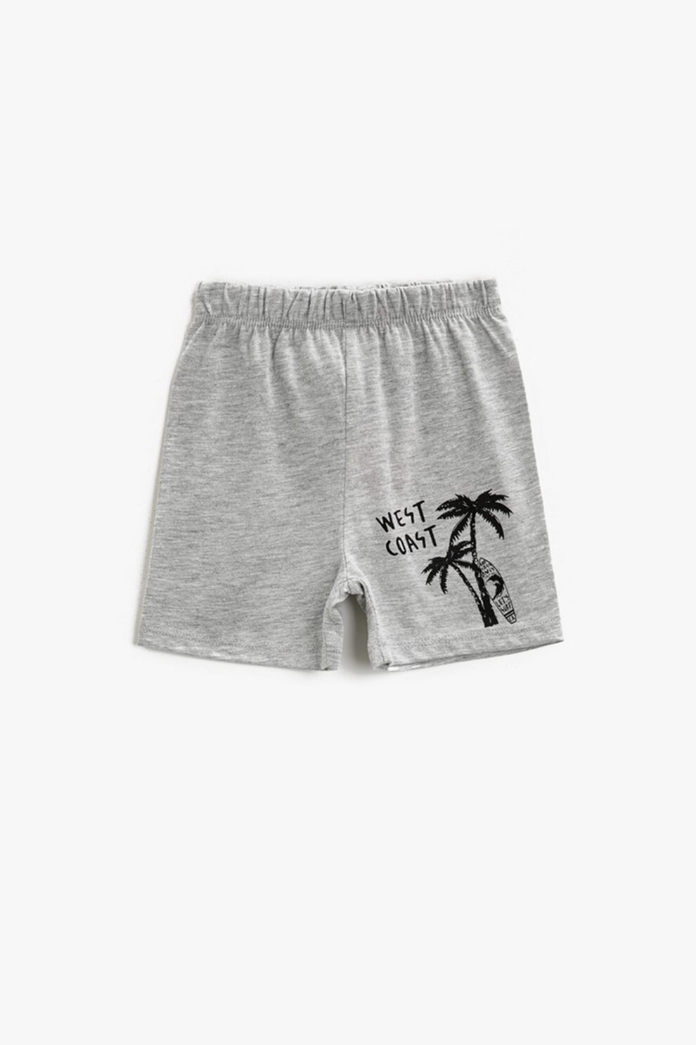 KOTON, Pantaloni scurti cu imprimeu grafic, Gri melange