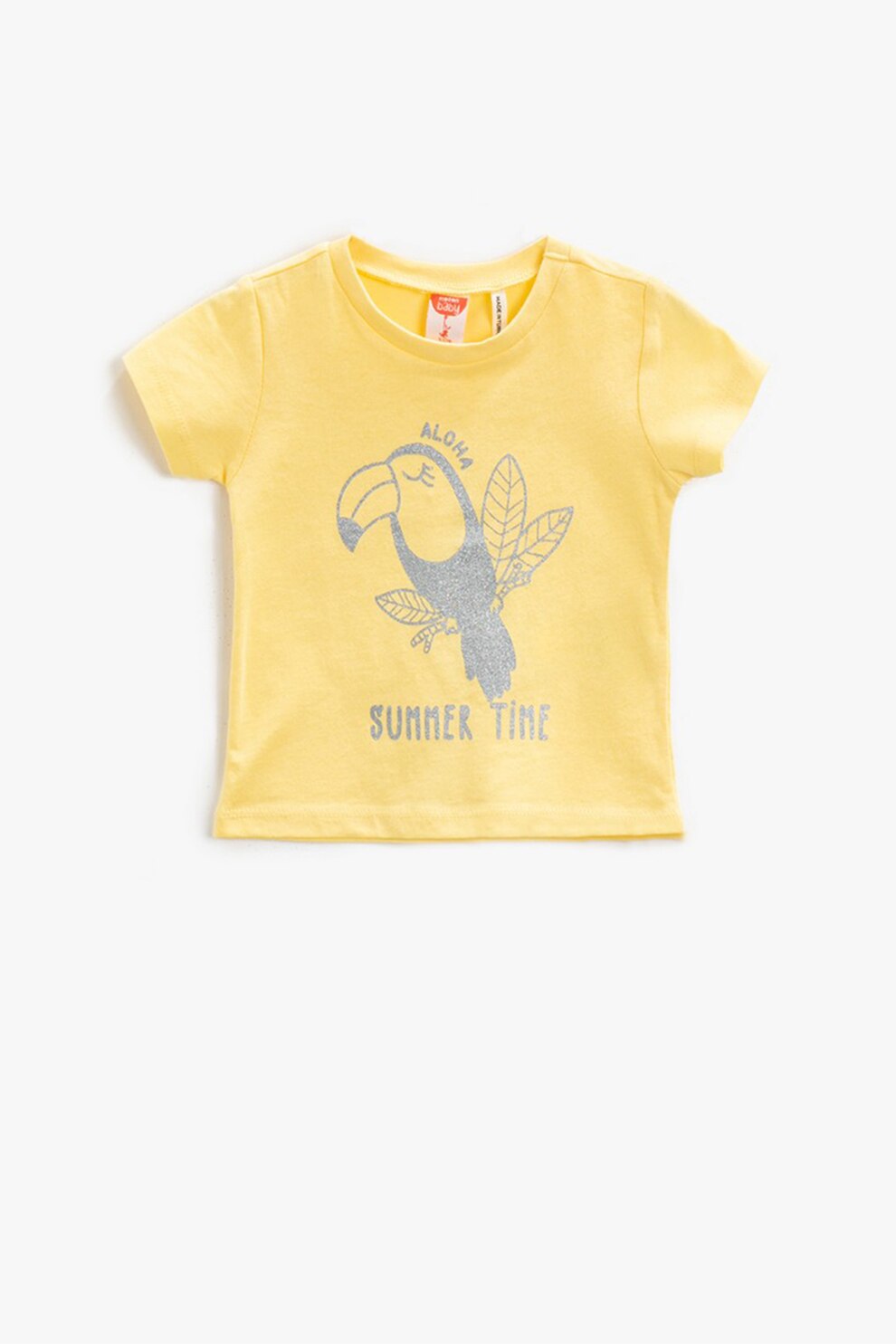 KOTON, Tricou cu imprimeu stralucitor, Galben