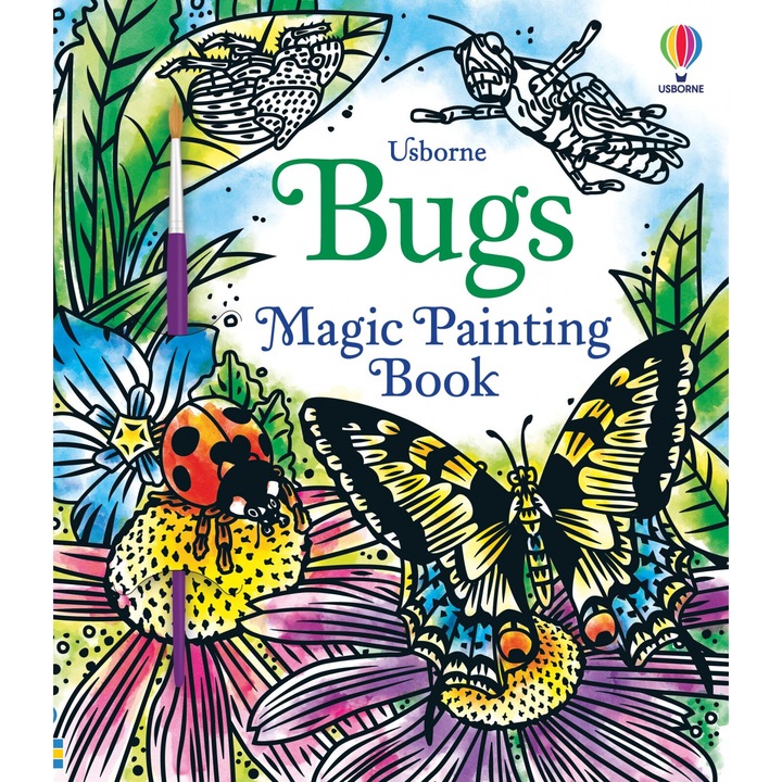 Книга за рисуване само с вода, Bugs Magic Painting Usborne