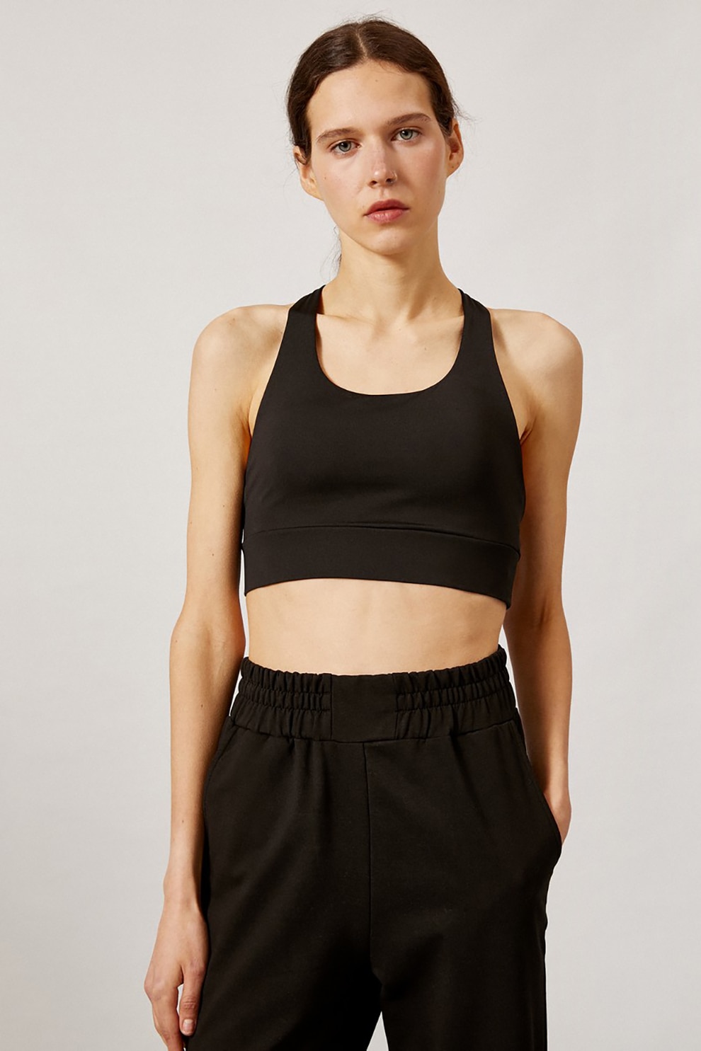 KOTON, Bustiera cu bretele incrucisate, Negru