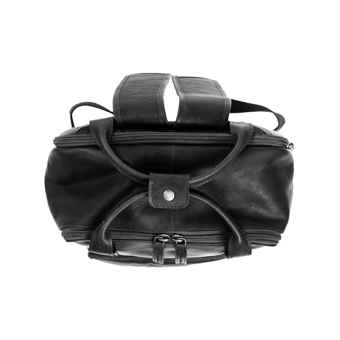 Rucsac pentru tableta si laptop de 14 inch, The Chesterfield Brand, din piele neagra model Belford