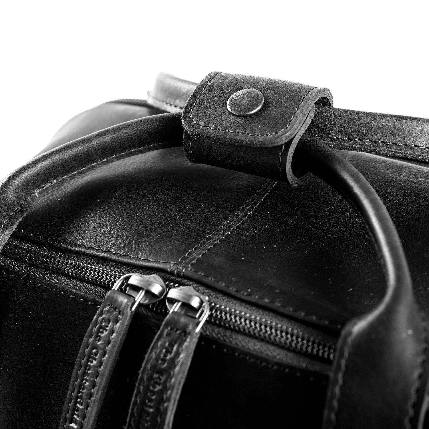 Rucsac pentru tableta si laptop de 14 inch, The Chesterfield Brand, din piele neagra model Belford