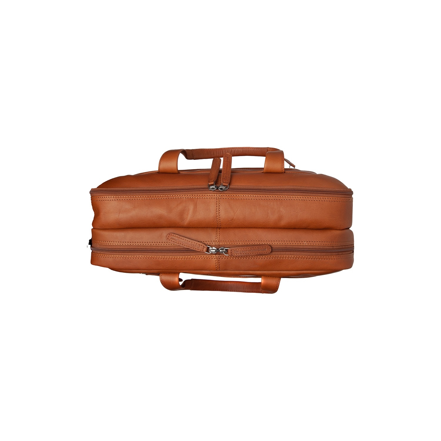 Geanta de laptop din piele naturala maro coniac, The Chesterfield Brand, Ryan 17 inch